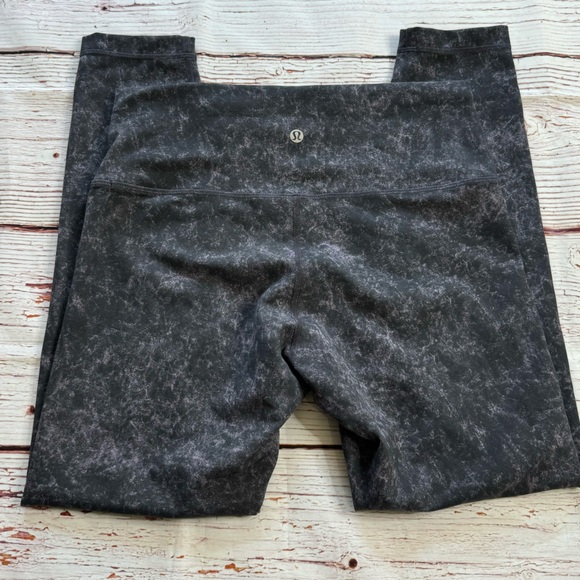 Lululemon Wunder Train HR Tight 25" Denim Wash Print Dusky Lavender Black Sz 10 - Picture 5 of 8